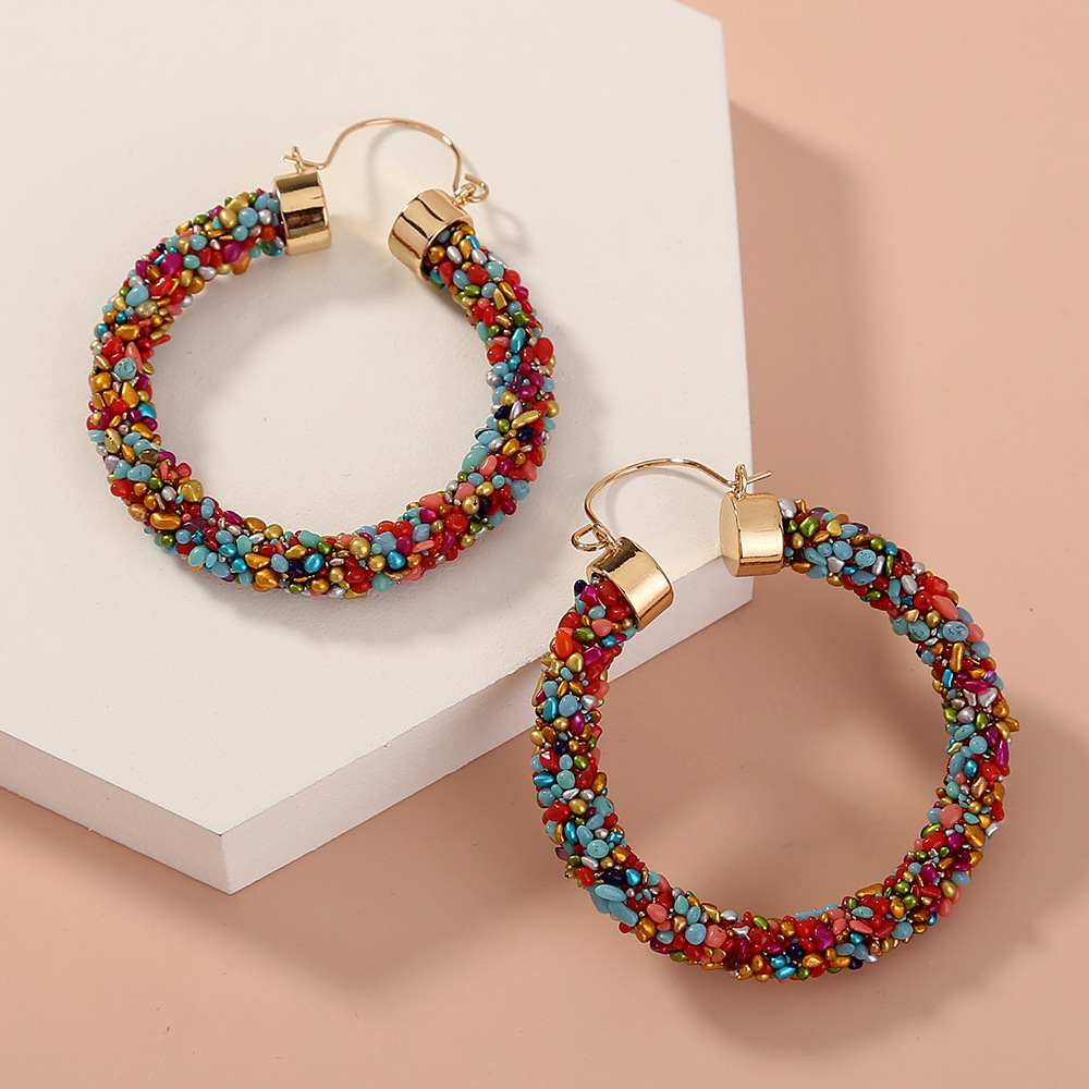 fashion exaggerated color big circle earringspicture5