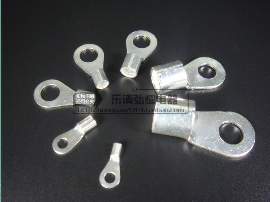 OT冷压接线端子圆形裸端头OT95-8 -10 -12紫铜焊口鼻子