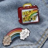 Cartoon classic badge, rainbow tools set, brooch, European style
