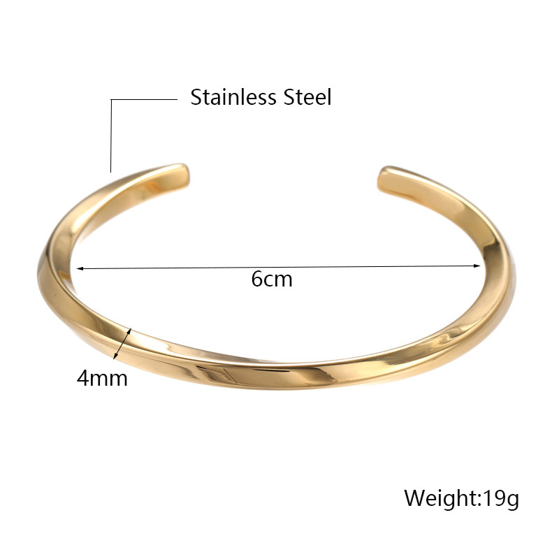 Fabrik Direkte Lieferung Von Dw-uhren Accessoires Europäische Und Amerikanische Mode Einfache C-förmige Offene Armbänder Aus Titans Tahl Paar Armbänder Frauen display picture 7