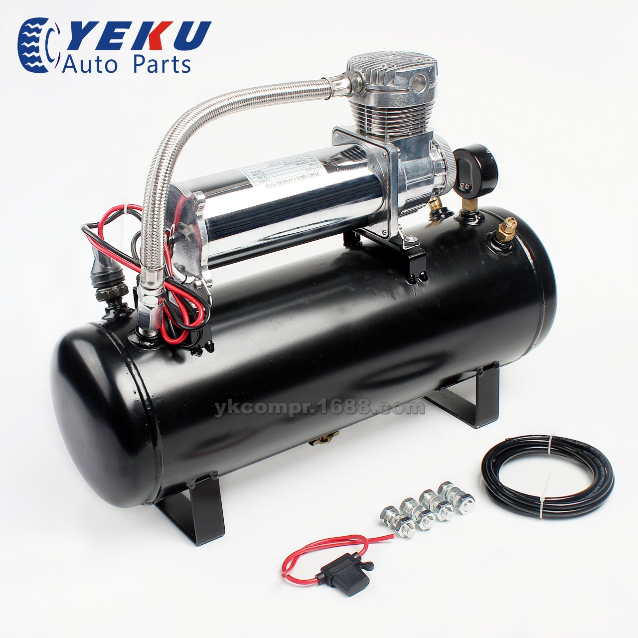480C车载充气泵带2.5gal储气罐改装气泵