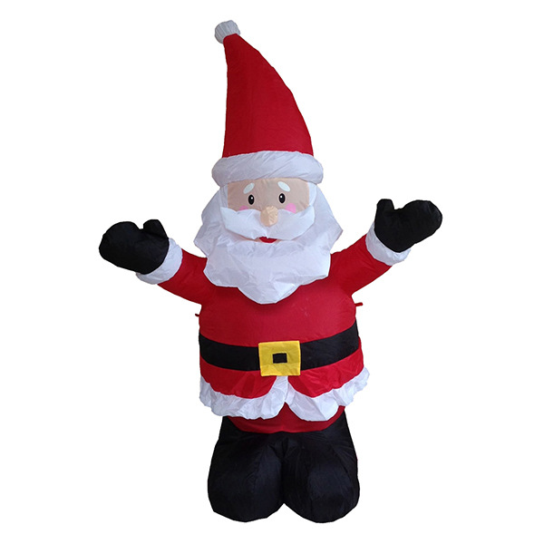 全优能节日充气圣诞老人礼品庭院装饰品防水LED发光胡须圣诞老人