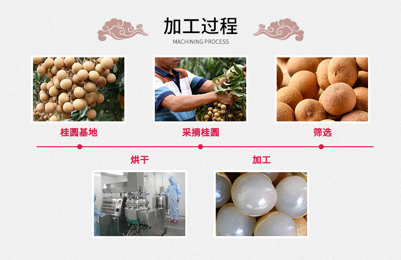 Dried Longan Fruit Meat Gui Yuan 500g Seedless Pitted Herbal Tea and Soup Ingredient details