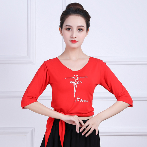 Dancewear practice top for women, summer short-sleeve, modal, classical dance, physical dance, modern dance, long/medium/short sleeve clothing