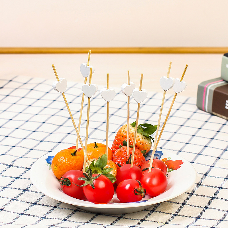 水果签 爱心水果签 一次性水果签