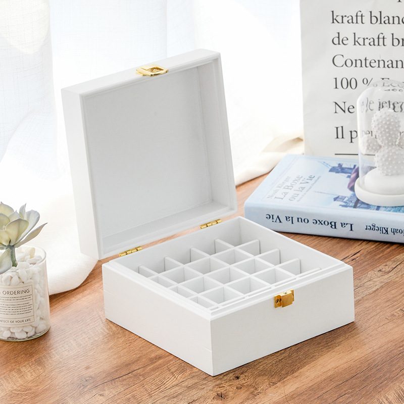 白色精油盒10ml木質木制品精油盒廠家定制定做