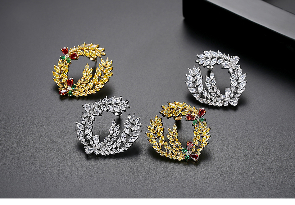 Fashion Korean New Creative Lady Copper Inlaid Zirconium Earrings Wholesale Nihaojewelry display picture 1