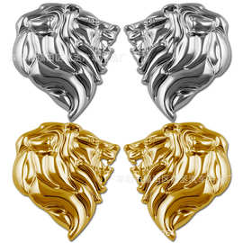 汽车个性金属狮子头车标308车贴车身贴徽标侧标装饰贴划痕贴