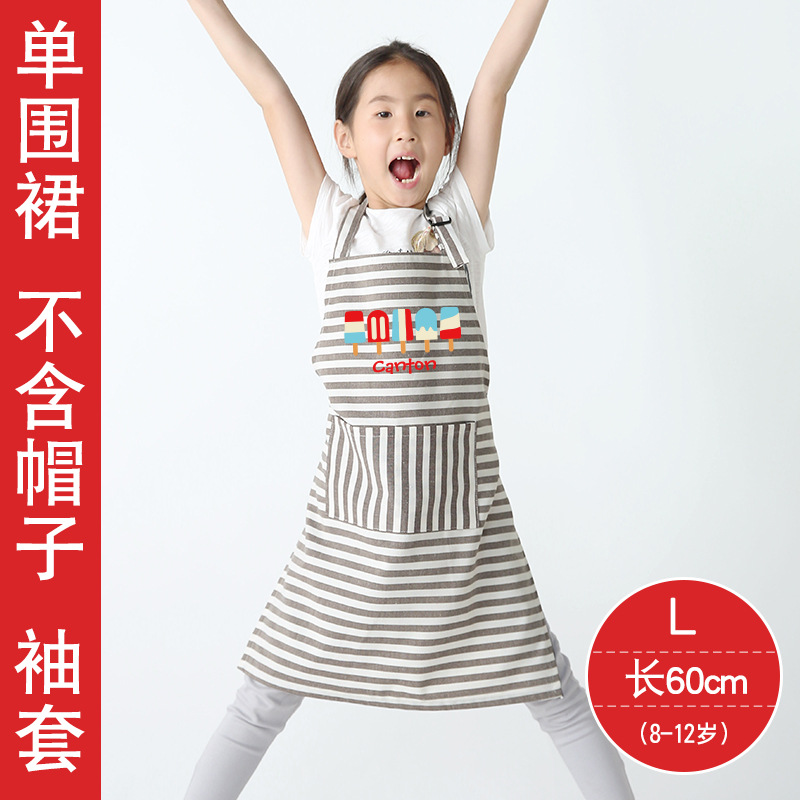 Niños anti-sucio delantal traje kindergarten pintura ropa bebé comiendo primavera y otoño ropa protectora delgada logotipo personalizable