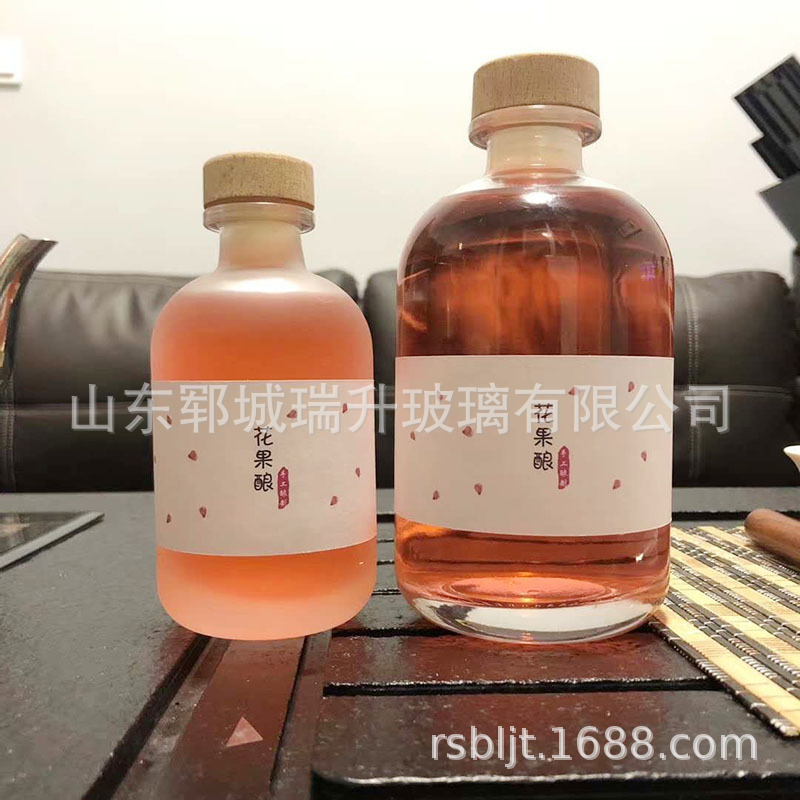 批发时尚果酒瓶 创意玻璃饮料瓶 冷萃奶茶纯净水瓶 分装瓶空瓶