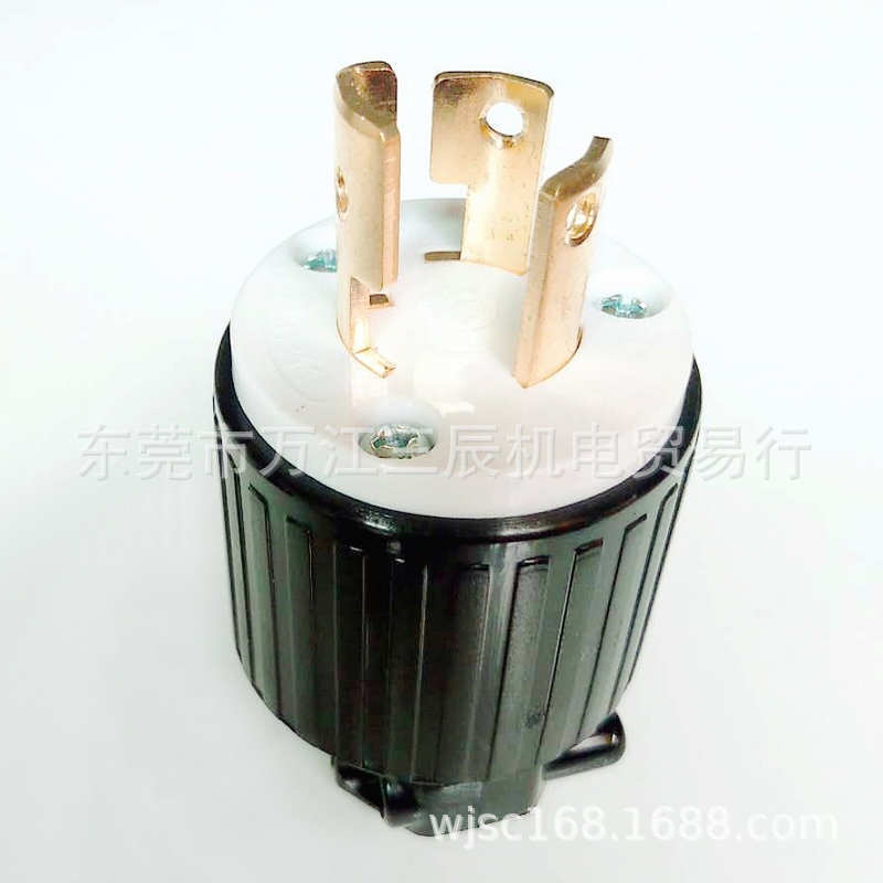NEMA L5-30P 台湾隆光引挂式插头 LK-6331 125V30A3P CUL发电机用