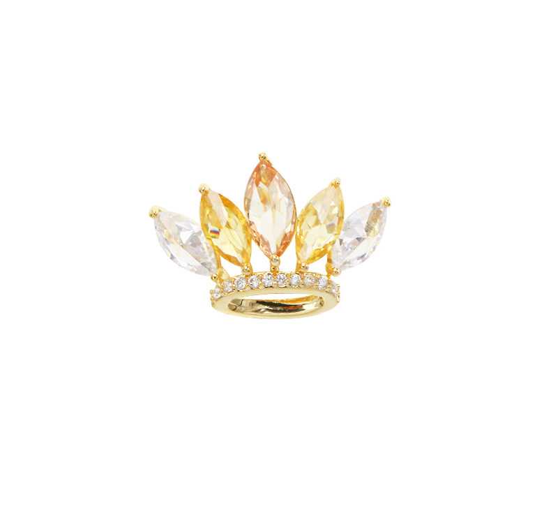 Fashion Brooch Crown Small Brooch Mini Anti-lighting Buckle Shining Zircon Neckline Pin Collar Flower Jewelry display picture 2