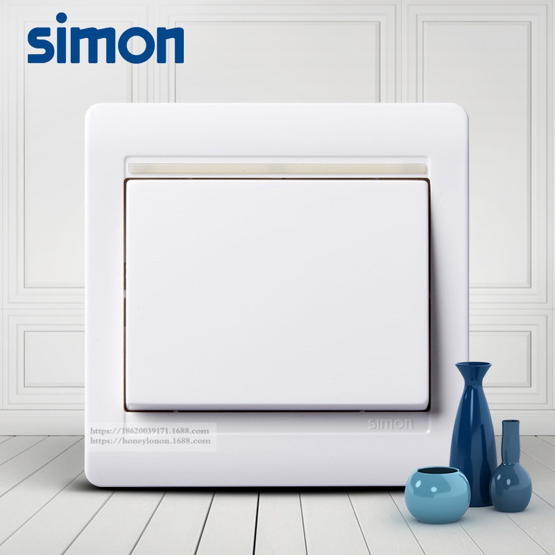 simon/西蒙 55系列 一位双路琴键开关N51012B