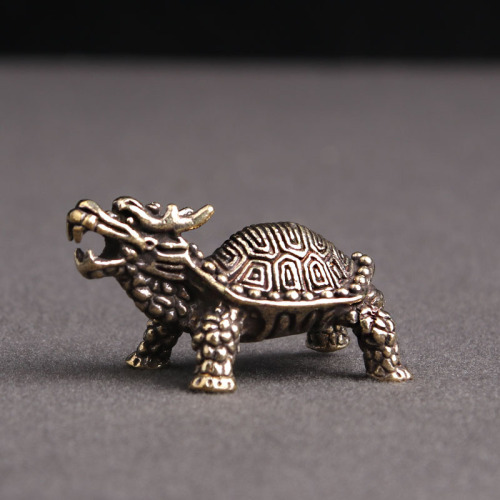 Brass old bulldog car key chain pendant retro fortune pendant small copper ornaments tea pet wholesale