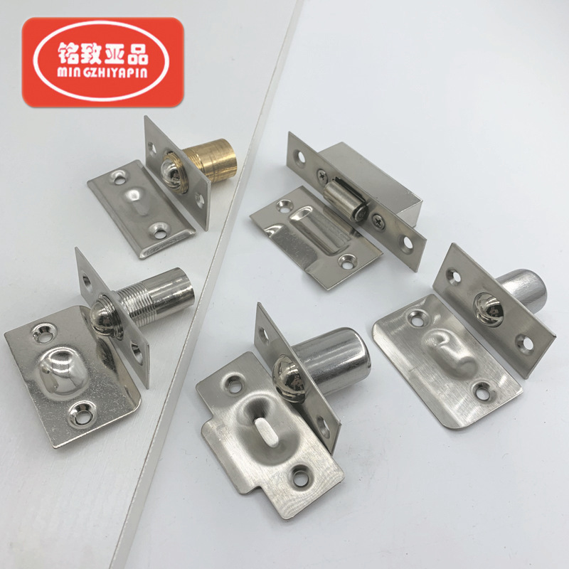 Stainless steel door touch bead spring bead Hotel KTV special touch bead lock door top bead invisible door touch bead spring touch bead