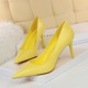 9511-A17 Korean fashion simple and versatile women's shoes thin heel high heel shallow pointed professional ol thin women's single shoes