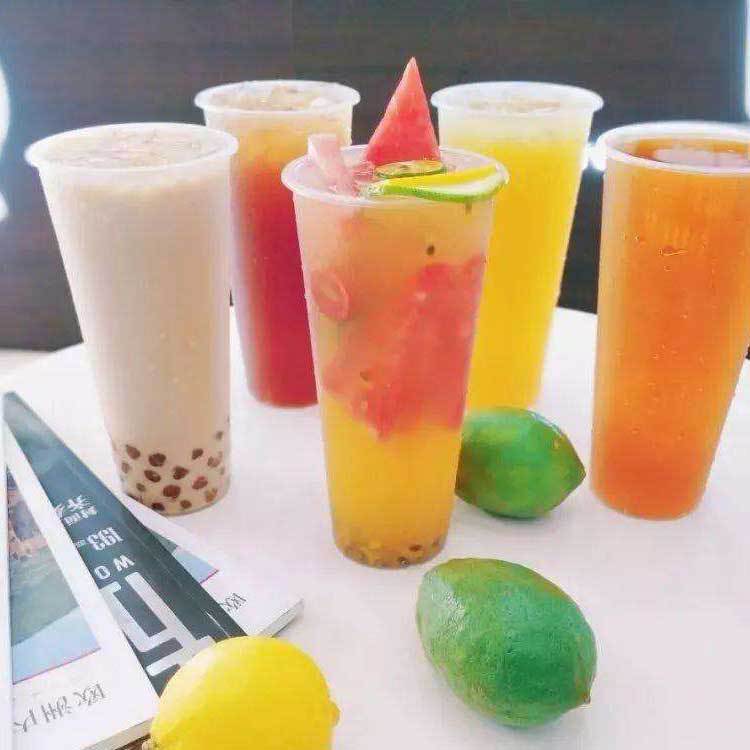 厂家直销 定制PP塑料透明500ML一次性奶茶杯|ru
