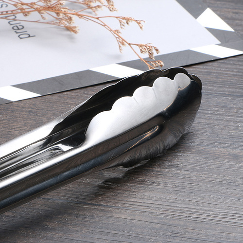 Stainless steel bread clips 7-inch plum blossom mini food clips outdoor barbecue carbon clips food clips barbecue clips wholesale