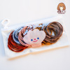 High -elastic rubber band hair Tie hair ring good quality zipper bag bags for hair ropes, multiple multi -color Korean head rope hot models