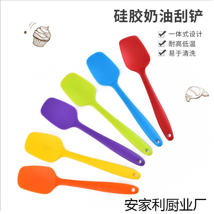 迷妳刮鏟T型鏟 烘焙工具大號矽膠刮鏟食品級矽膠鍋鏟沙律奶油刮刀