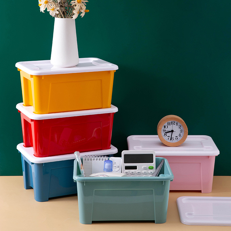厂家特卖桌面收纳箱幼儿园玩具整理箱杂物文具收纳桶药箱婴儿用品|ru