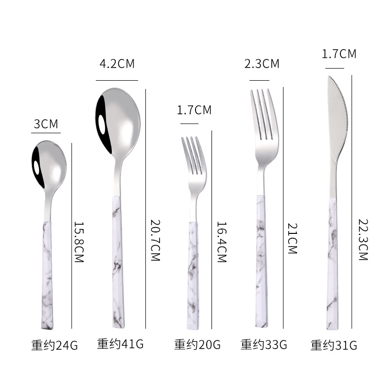 Imitación de mármol conjunto de cinco piezas