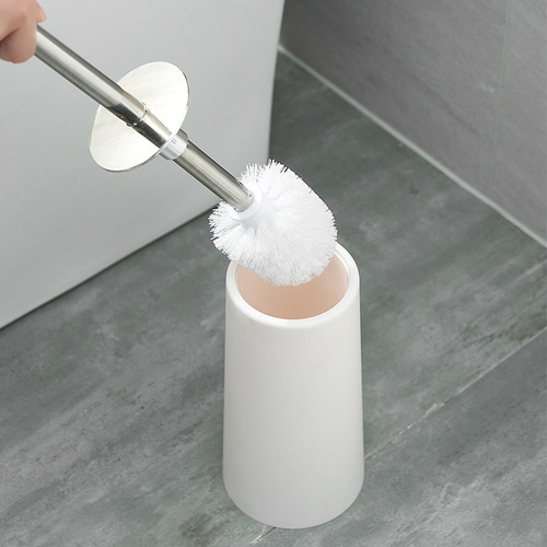 Wholesale custom supply of plastic toilet brush removable stainless steel pole toilet brush set factory direct sales