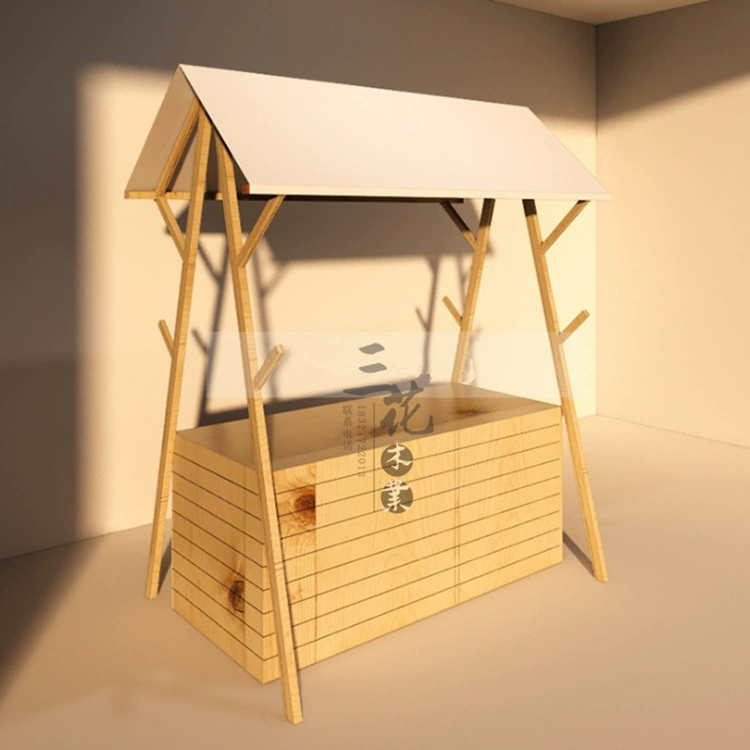 Открытый рынок мобильный стенд антикоррозийный деревянный сарай грузовик Творческий киоск стеллаж для закусок тележка поплавок