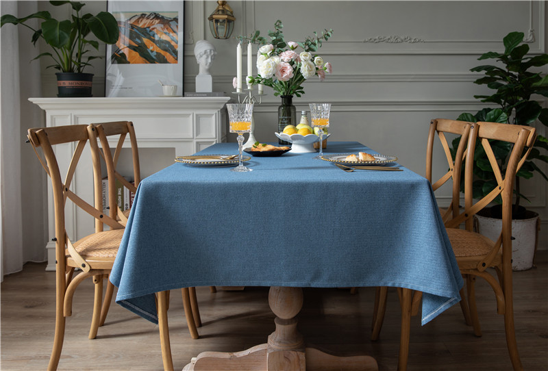 Thickened Polyester-cotton Cotton-linen Modern Simple Solid Color Rectangular Coffee Table Cloth, Dining_voghion.com