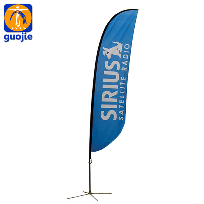 单双面水滴型广告旗注水刀旗道旗羽毛旗厂家直销铝合金沙滩旗杆