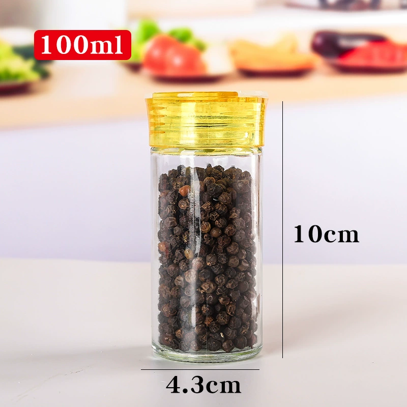 Стеклянная бутылка для приправ, емкость для соли и перца, бутылка для перца в порошке, кухонный контейнер для приправ