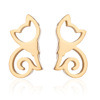 Cute fashionable small earrings stainless steel, Korean style