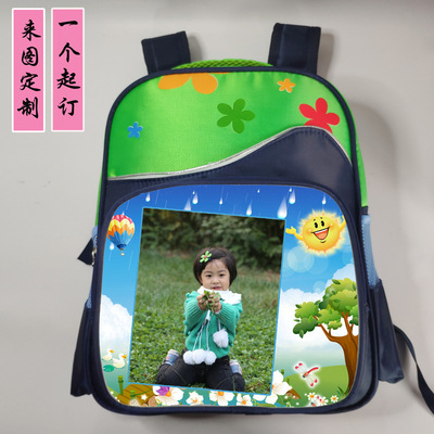 个性定制小学生男女热转印照片书包 创意印图儿童背包厂家批发