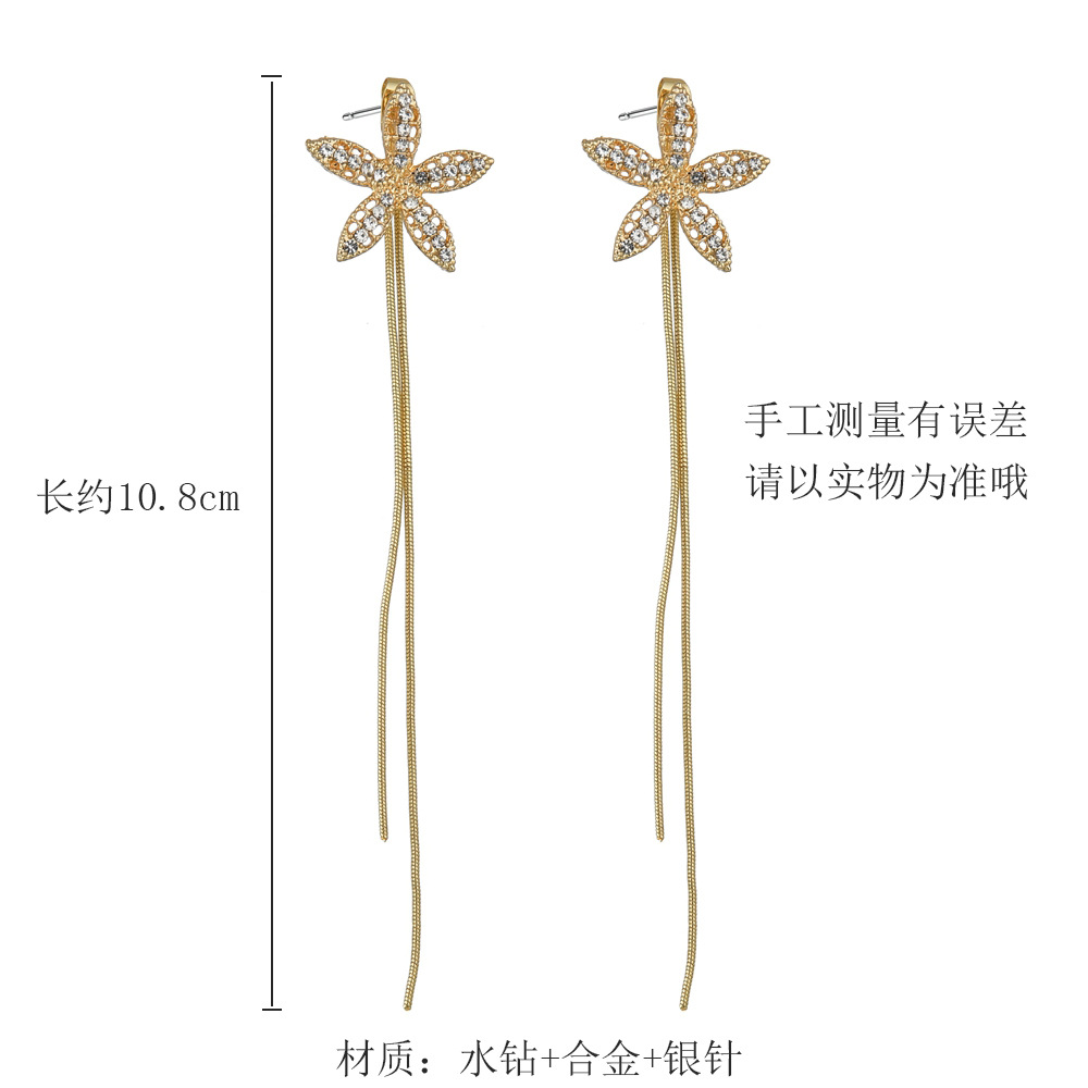 Plating Design Simple Style Style Simple Style Flower Plating Alloy Artificial Gemstones Drop Earrings