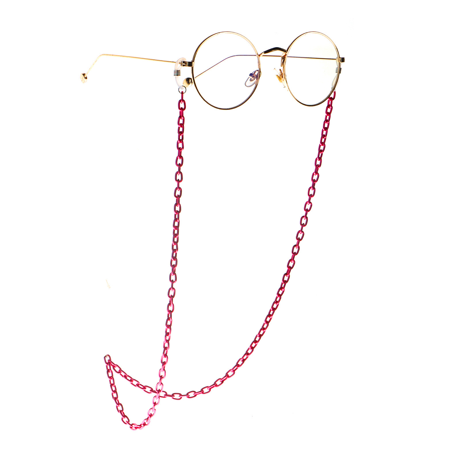 Best Selling Fashion Simple And Simple Color Retention Rose Red Thick Glasses Rope Metal Glasses Chain Non-slip Glass Chain display picture 4