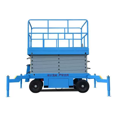 Mobile lift 4 m full self-walking lifting platform 12 m electric hydraulic aerial work lift car (Avtomobil fırlanan platformaları) - 6m-traction-deposit