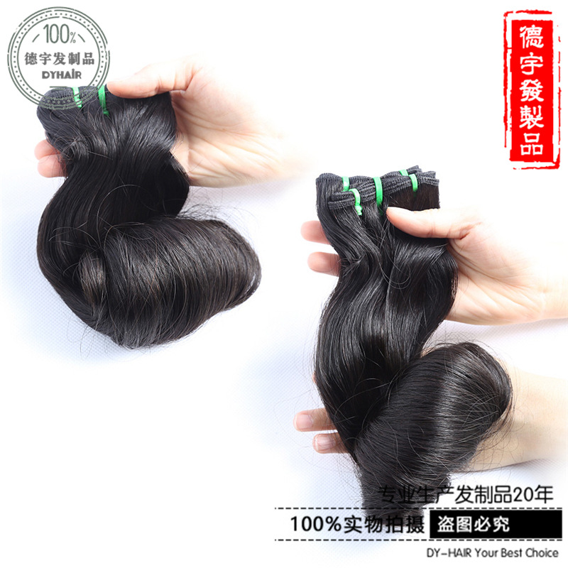 Real Hair Wig Double Drawn Human Hair Eg...