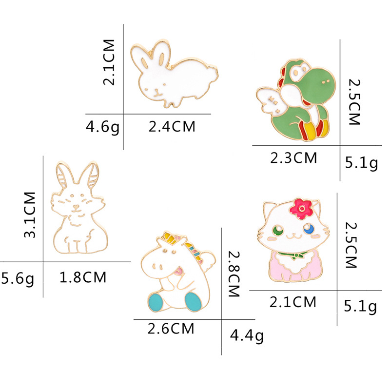 Cartoon Creative Cute Little Dinosaur Rabbit Suit Brooch display picture 14