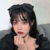 Retro black hairgrip with bow, cute headband, hair accessory, South Korea, simple and elegant design, internet celebrity