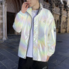 Bright jacket man 2020 Autumn new pattern Trend Reflective jacket Thin section leisure time Colorful man coat