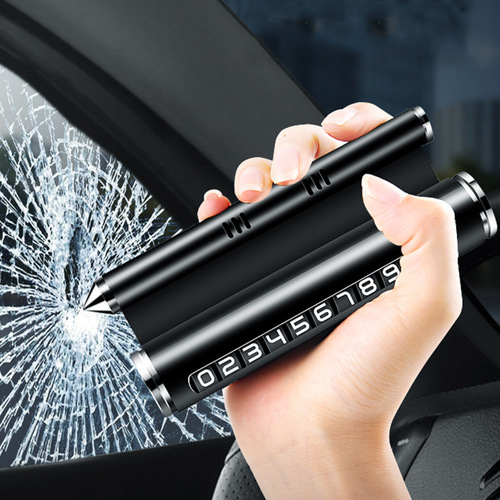Car parking plate multifunctional car holder metal parking plate temporary parking number plate car safety hammer