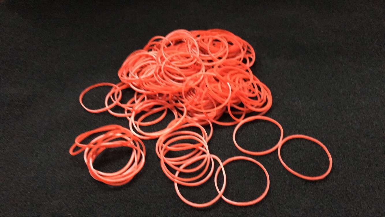 红色耐高温橡皮筋/橡皮圈/牛皮筋 100根/包