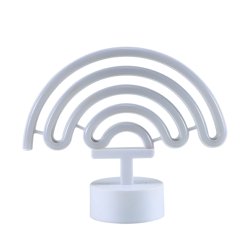 Transfronterizo ins chica corazón Arco Iris unicornio luz de neón dormitorio Decoración Luz de la noche decoración de la habitación lámpara de mesa regalo