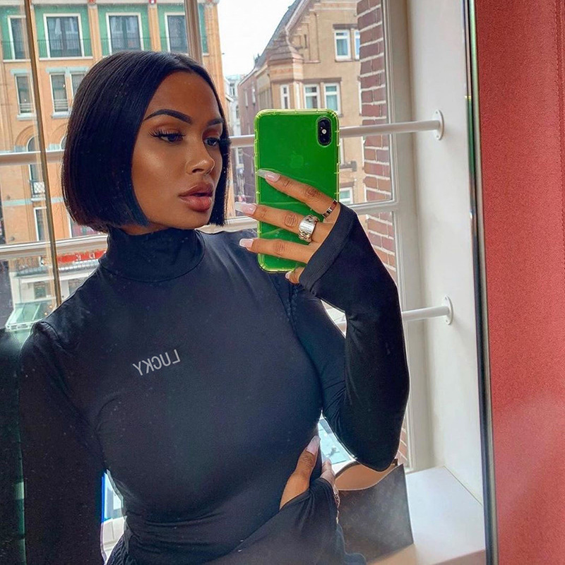 Title 8, Tuta a collo alto, vestibilità slim, stampa con...