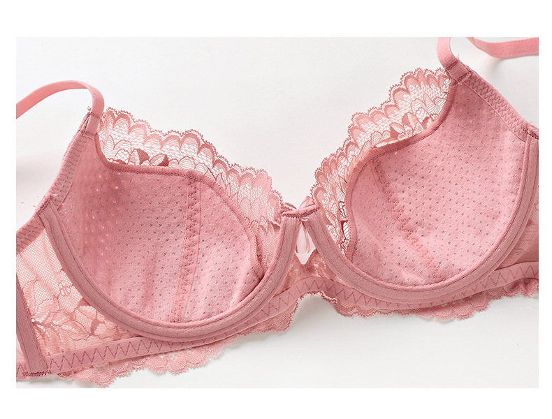 Sexy Lace Bra And Brief Set For Women With Large Chest Support_voghion.com