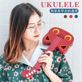 新款儿童猫咪尤克里里玩具吉他可弹奏幼儿园启蒙早教乐器批发
