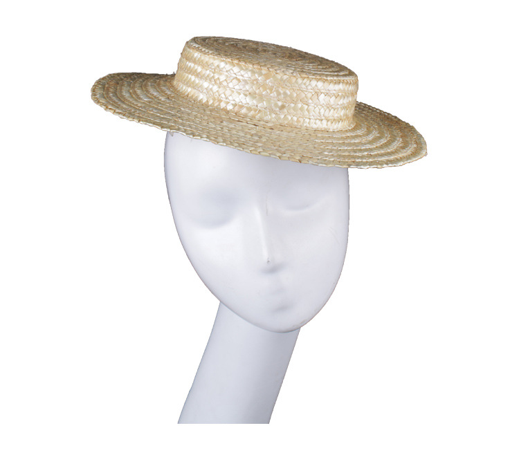 Unisex Vintage Style Classic Style Geometric Flat Eaves Straw Hat display picture 2