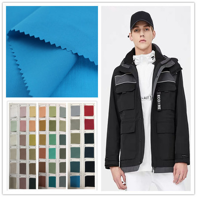 锦棉羽绒服面料 2020秋冬新款骑兵斜纹小蜂巢高档棉服羽绒服布料