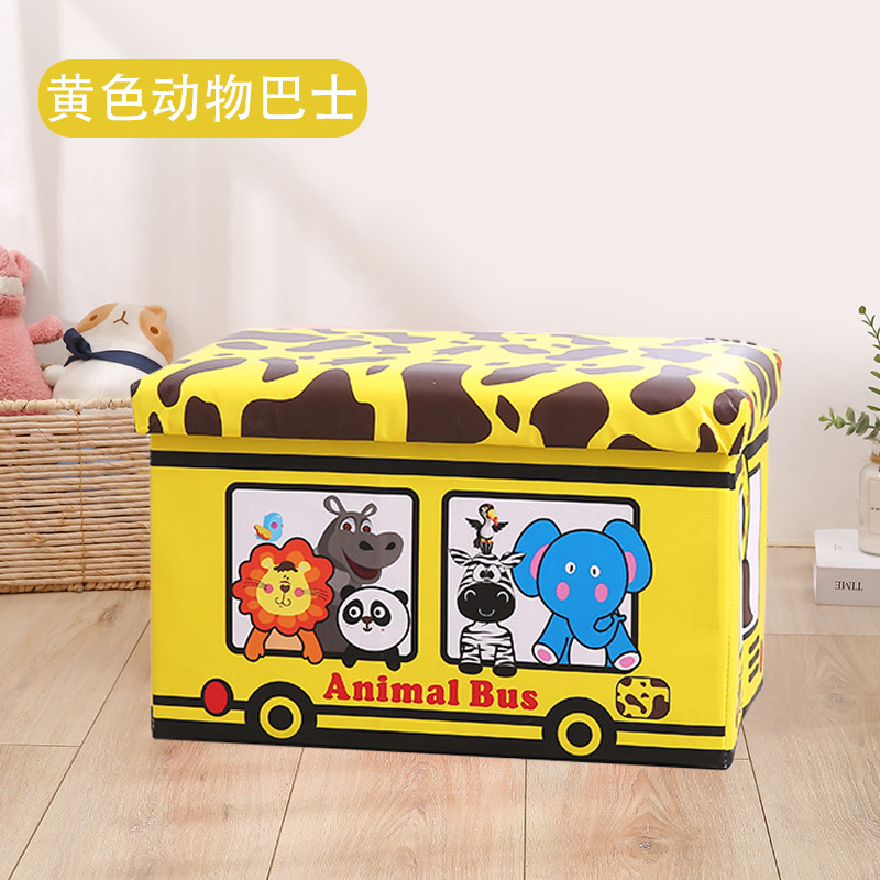 Cartoon bus, foldable storage system, capacious toy, storage box