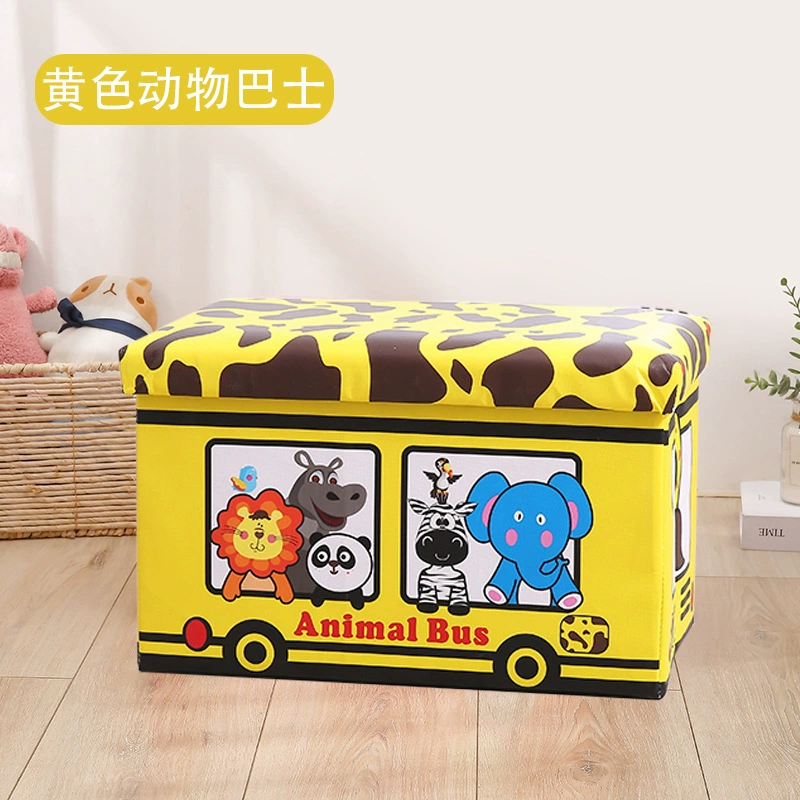 Cartoon bus, foldable storage system, capacious toy, storage box